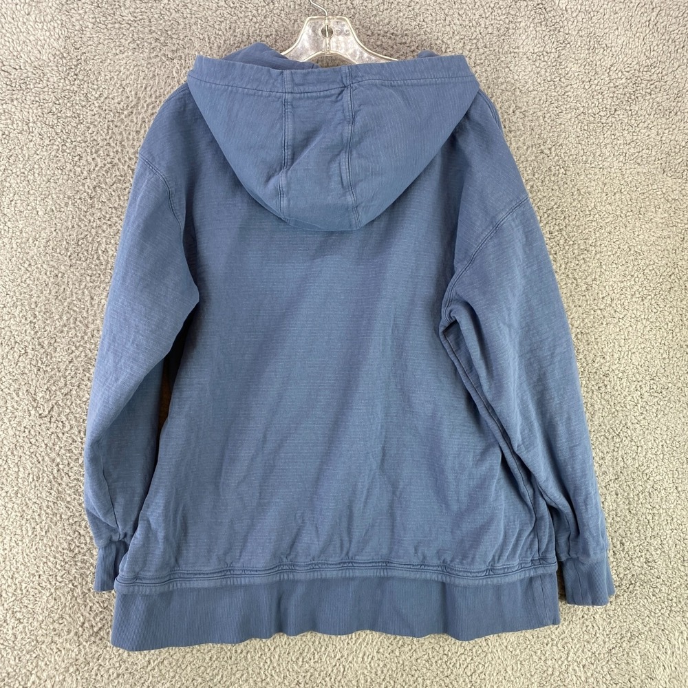 Athleta Hoodie Women Large Blue Cotton Blend Sweater Pullover Relaxed Oversized - Picture 5 of 8
